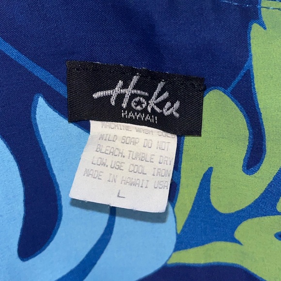Vintage Hoku Hawaiian Long Dress Size L - Picture 6 of 6